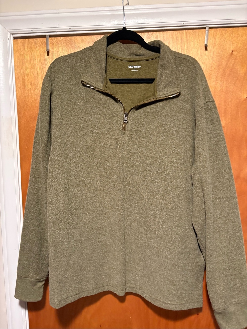 Old Navy Men's Olive Green Quarter-Zip Sweater